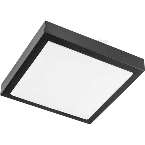 Plafon LED Oprawa Lampa Sufitowa Ścienna Kwadrat Czarny 2xE27 IP44