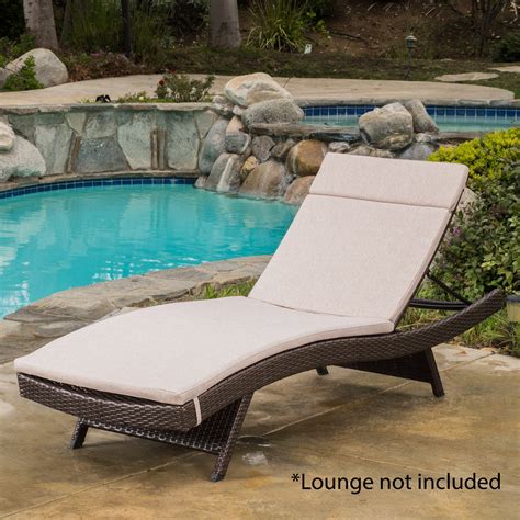 Anthony Outdoor Chaise Lounge Cushion, Textured Beige - Walmart.com