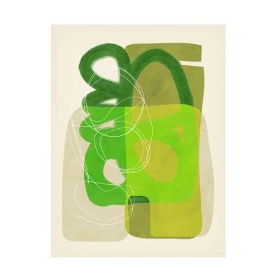 Trademark Fine Art Ana Rut Bre Painted Lines Green Tan 4 Kopie Canvas