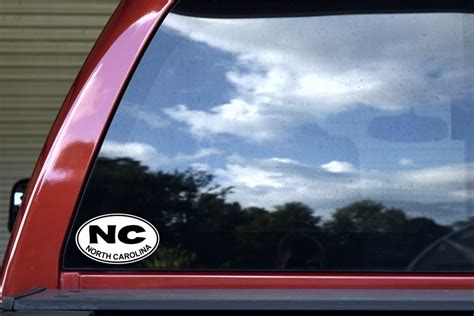 5in x 3in Oval NC North Carolina Sticker