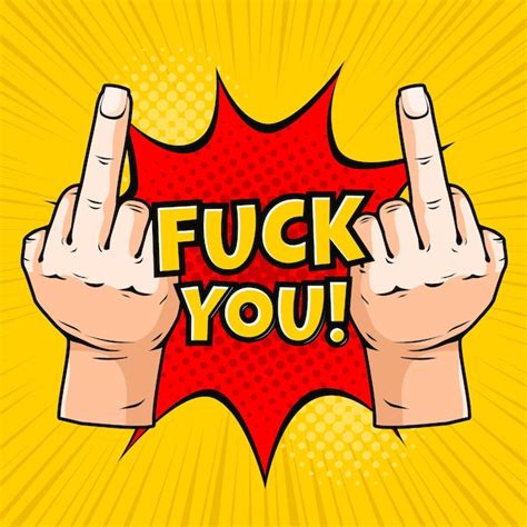 Fuck You Symbol In Comic Style Free Vector