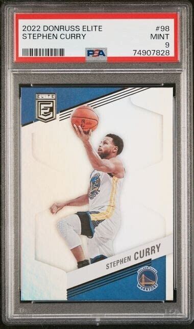 2022 Panini Donruss Elite Stephen Curry 98 PSA 9 Golden State Warriors