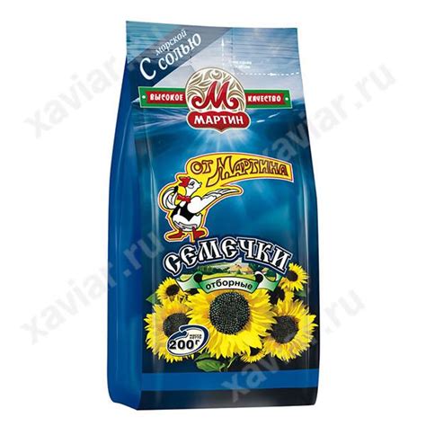 Семечки от Мартина обжаренные с морской солью, 200гр купить оптом в ...