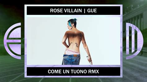 Rose Villain Come Un Tuono Feat Gu Rmx Visual Youtube