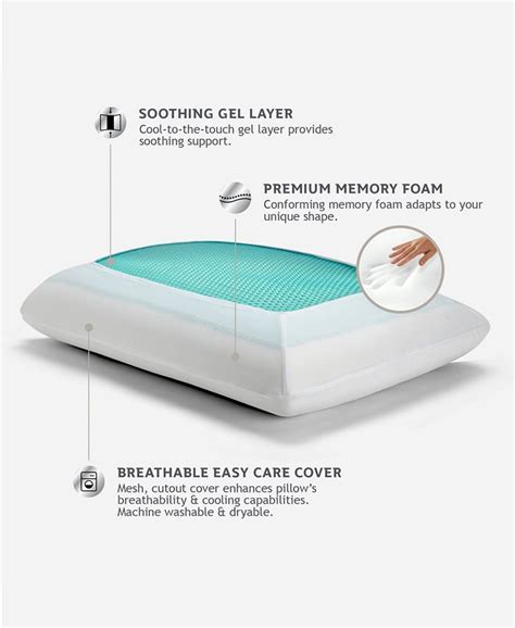 Sealy Memory Foam Gel Pillow & Reviews - Pillows - Bed & Bath - Macy's