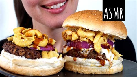 Asmr Eating Sounds Vegan Mac And Cheese Burger No Talking Youtube