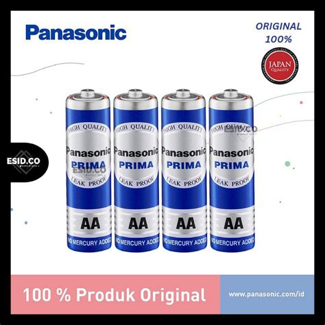 Jual Panasonic Prima Battery AA Baterai Panasonic Manganese Biru Size