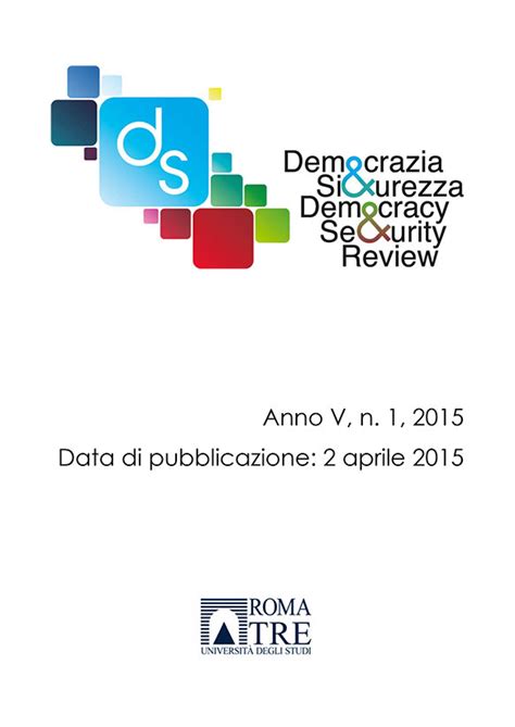 Democrazia E Sicurezza 2015 N 1 Roma 3 Press