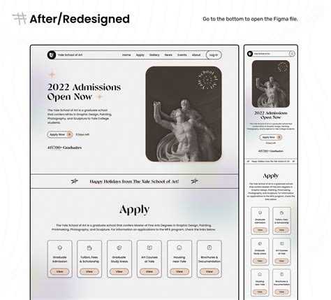 Yale School of Art | Website Redesign Concept :: Behance