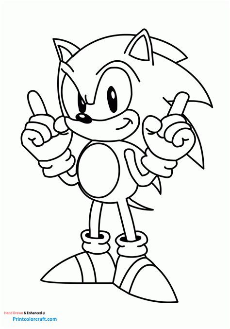 Sonic Coloring Pages Sonic The Hedgehog Pdfs Print Color Craft