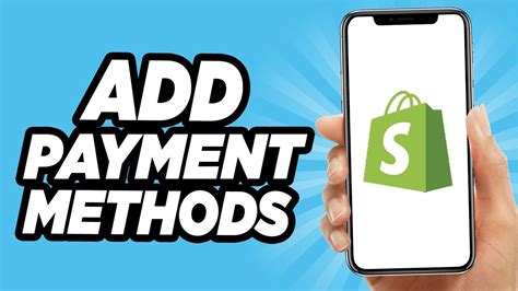 How To Add Payment Methods On Shopify Youtube