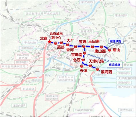 京唐城际铁路天津段有几个站点？附全部站点名单线路图 天津本地宝