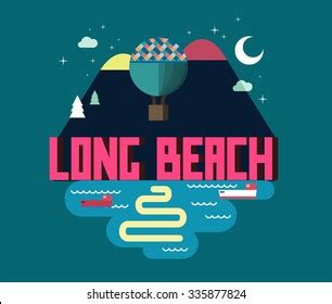 Long Beach City Logo Colorful Vector Stock Vector (Royalty Free ...