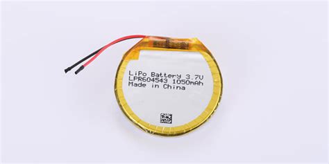 Round Li Polymer Battery LPR604543 3 7V 1050mAh 3 885Wh With Protection