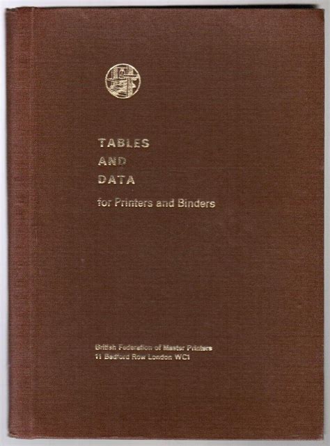 tables  data  printers  binders von british federation
