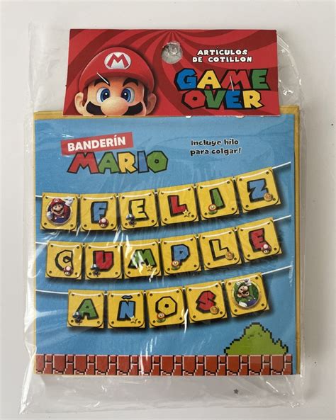 Banderin Cubos Feliz Cumplea Os Mario Bross