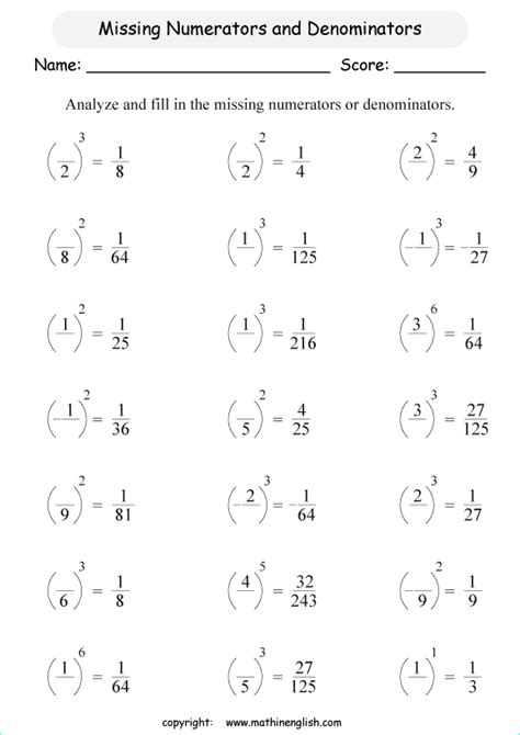 Exponents 6th Grade Math