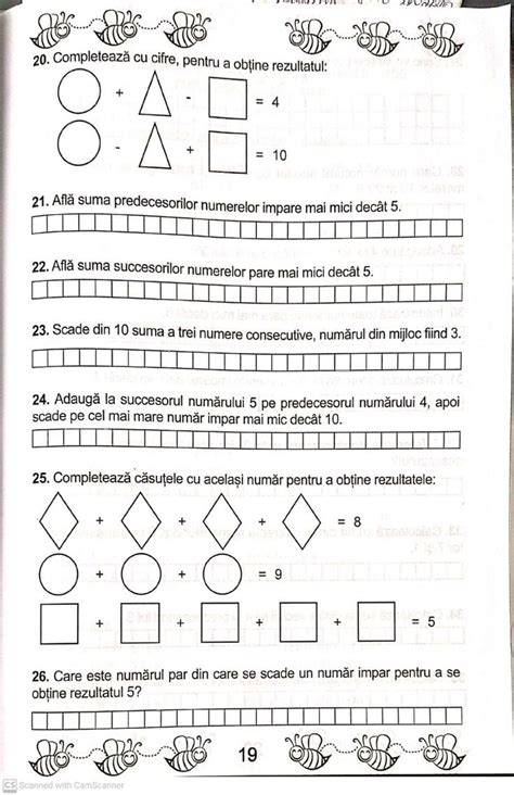 Exercitii Clasa I Worksheet