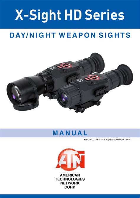 Atn X Sight Hd Series Manualzz