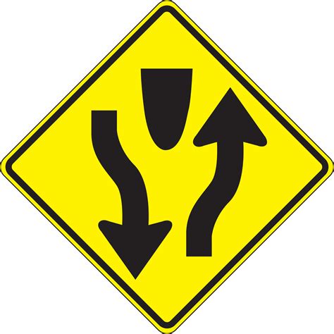 Divided Highway (Symbol) Lane Guidance Sign FRW657