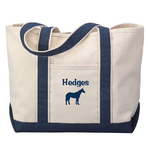 Personalized Horse Tote With Name Equestrian Tote Bag