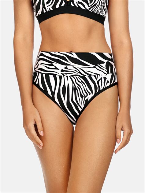 Miss Lou Dół od bikini Vicky Animal Print D ML041 P 107 Czarny Modivo pl