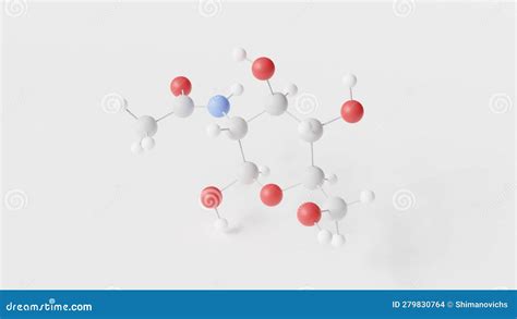 Glucosamine Molecule 3d, Molecular Structure, Ball And Stick Model, Structural Chemical Formula ...