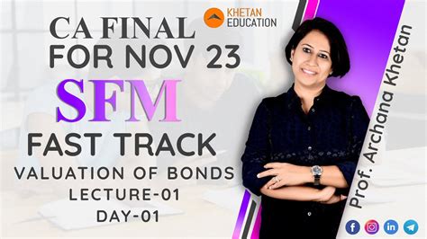 VALUATION OF BONDS LECTURE 1 SFM FAST TRACK FOR NOV 2023 EXAMS CA