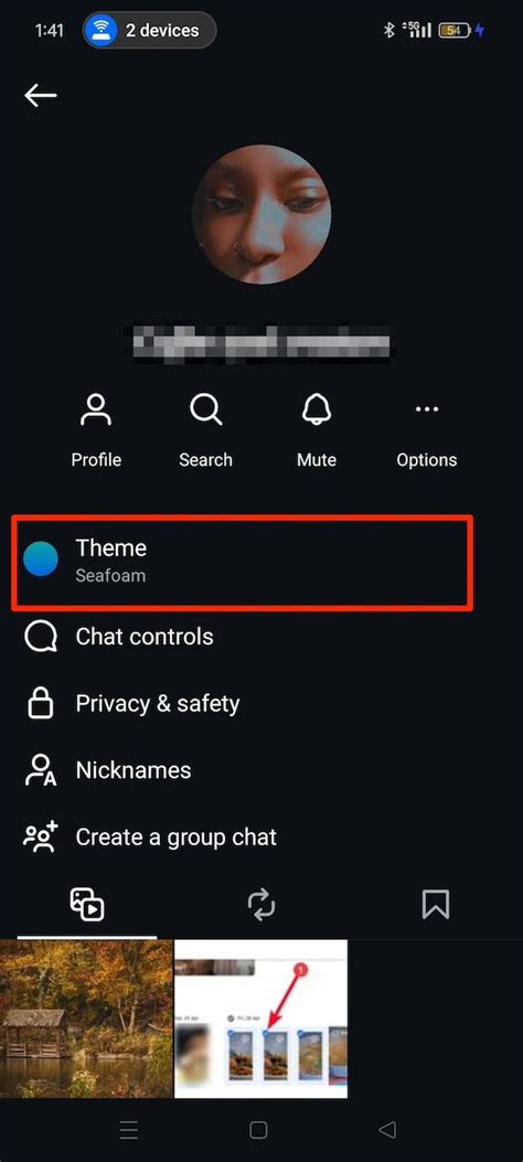 how to change instagram chat theme
