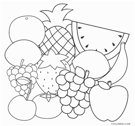 printable fruit coloring pages  kids coloring pages