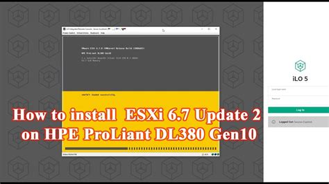 How To Install Esxi Update On Hpe Proliant Dl Gen Youtube