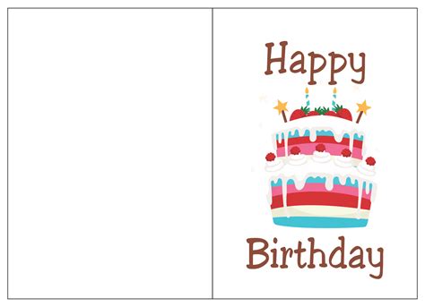 Printable Foldable Birthday Cards