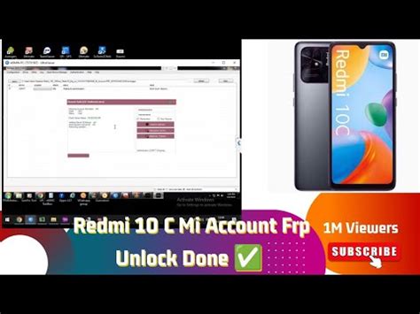 REDMI 10C Mi Account Remove Permanent Xiaomi Redmi 10C Fog Mi