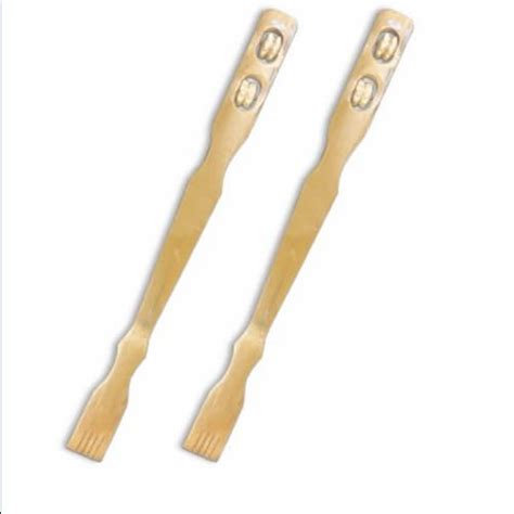 2 New Bamboo Back Scratcher Massager Wooden Body Stick Roller Backscratchers Set, 1 - Kroger