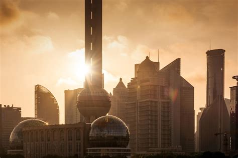 Premium Photo | Skyline sunrise in shanghai china