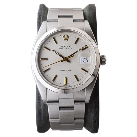 Rolex Steel Oysterdate with Rare Factory Original Silvered Dial and