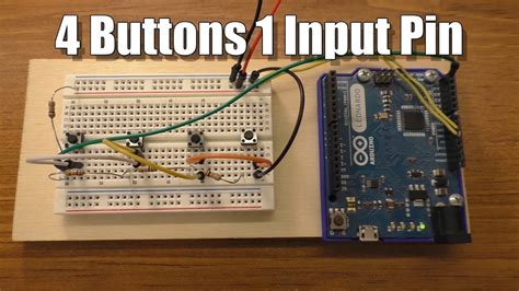 Use 1 Arduino Analog Pin To Read 4 Pushbuttons Youtube