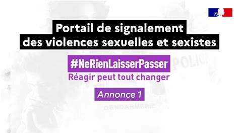 Portail De Signalement Des Violences Sexuelles Et Sexistes Annonce 1