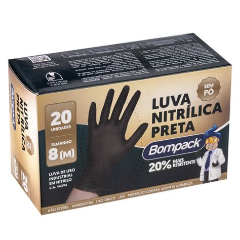 Luva Nitrílica M Bompack Embrast Indústria e Comércio Ltda