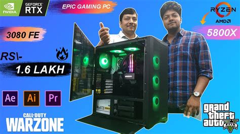 Rs 1 6 LAKHS FULL Gaming PC Build RTX 3080 FE AMD RYZEN 7 5800X