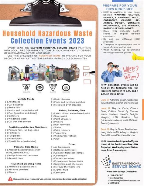 Carbonear Community Clean Up And Household Hazardous Waste Day Town