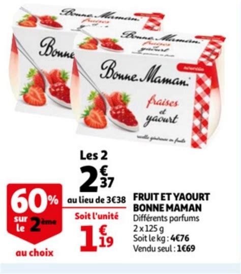 Promo Fruit Et Yaourt Bonne Maman Chez Auchan Direct