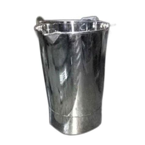 polished silver ss pharma bucket capacity  size  inchlength