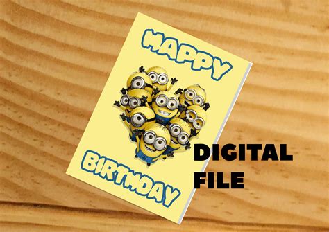 Minions Card, Minions Birthday Card, Printable Minions Card, Instant ...