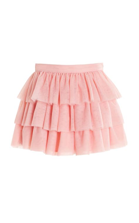 Loveshackfancy Womens Mateo Ruffled Tulle Mini Skirt In Pink Modesens