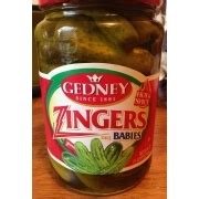 Gedney Zingers Dill Babies Hot Spicy Calories Nutrition Analysis