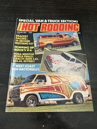 Popular Hot Rodding Jan Custom Van Hot Rods Magazine Chevy Dodge No Label EBay