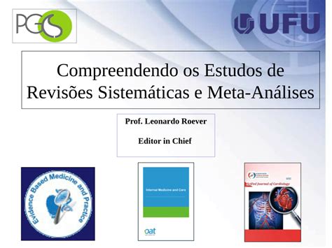 PDF Compreendendo os Estudos de Revisões Sistemáticas e Meta Análises