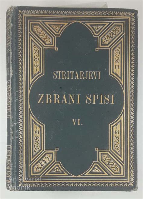 Stritarjevi Zbrani Spisi Vi Antikvariat Vodnik