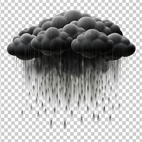 Premium Psd Rainstorm Black Clouds Cut Out Transparent Background